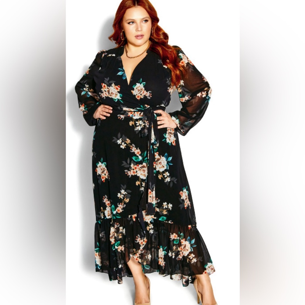 City chic Vanessa maxi dress black new in package